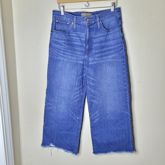 Point Sur J.Crew Wide Leg Cropped Jeans Women’s 31 Polished Effortless Denim - Picture 3 of 10